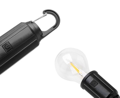 Lampka turystyczna pod namiot led żarówka biwakowa uchwyt wisząca 3 tryby Lampka turystyczna pod namiot led żarówka biwakowa uchwyt wisząca 3 tryby