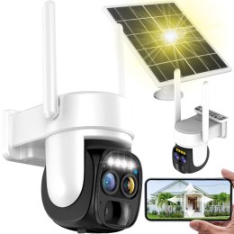 Kamera solarna wifi ip zewnętrzna obrotowa wifi zoom detektor ruchu ip66