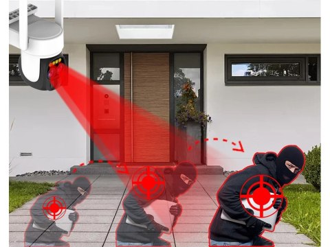 Kamera solarna wifi ip zewnętrzna obrotowa wifi zoom detektor ruchu ip66 Kamera solarna wifi ip zewnętrzna obrotowa wifi zoom detektor ruchu ip66