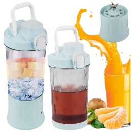 Blender do smoothie przenośny usb bezprzewodowy rozdrabniacz lodu niebieski