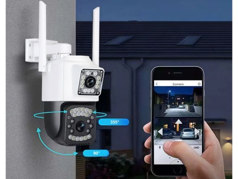 Kamera z dwoma obiektywami wifi zewnętrzna obrotowa wifi detektor ruchu ip Kamera z dwoma obiektywami wifi zewnętrzna obrotowa wifi detektor ruchu ip