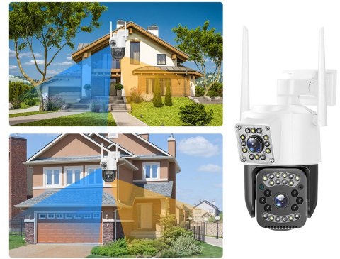 Kamera z dwoma obiektywami wifi zewnętrzna obrotowa wifi detektor ruchu ip Kamera z dwoma obiektywami wifi zewnętrzna obrotowa wifi detektor ruchu ip