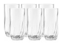 Komplet 6 szt szklanki do napojów zimnych proste wysokie do drinków 340 ml