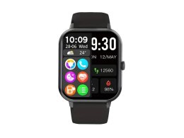 Smartwatch zegarek damski męski gumowy pasek sport bluetooth rozmowy czarny