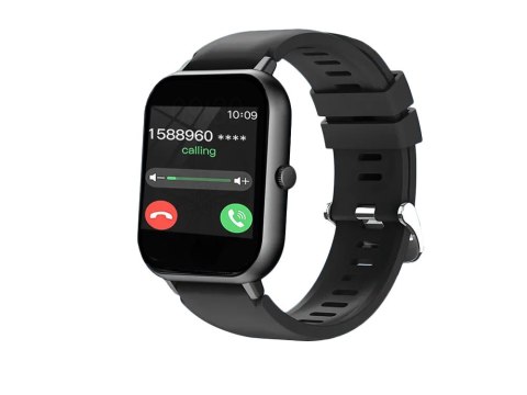 Smartwatch zegarek damski męski gumowy pasek sport bluetooth rozmowy czarny Smartwatch zegarek damski męski gumowy pasek sport bluetooth rozmowy czarny