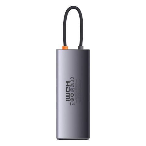 8W1 HUB ADAPTER STARJOY USB-C DO USB-C PD 3X USB-A HDMI RJ-45 SD TF SZARY 8W1 HUB ADAPTER STARJOY USB-C DO USB-C PD 3X USB-A HDMI RJ-45 SD TF SZARY