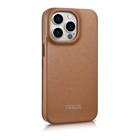 SKÓRZANE ETUI IPHONE 14 PRO MAX Z KLAPKĄ MAGNETYCZNE MAGSAFE CE PREMIUM LEATHER JASNY BRĄZ SKÓRZANE ETUI IPHONE 14 PRO MAX Z KLAPKĄ MAGNETYCZNE MAGSAFE CE PREMIUM LEATHER JASNY BRĄZ