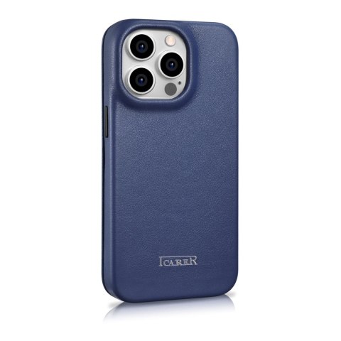 SKÓRZANE ETUI IPHONE 14 PRO Z KLAPKĄ MAGNETYCZNE MAGSAFE CE PREMIUM LEATHER GRANATOWY SKÓRZANE ETUI IPHONE 14 PRO Z KLAPKĄ MAGNETYCZNE MAGSAFE CE PREMIUM LEATHER GRANATOWY