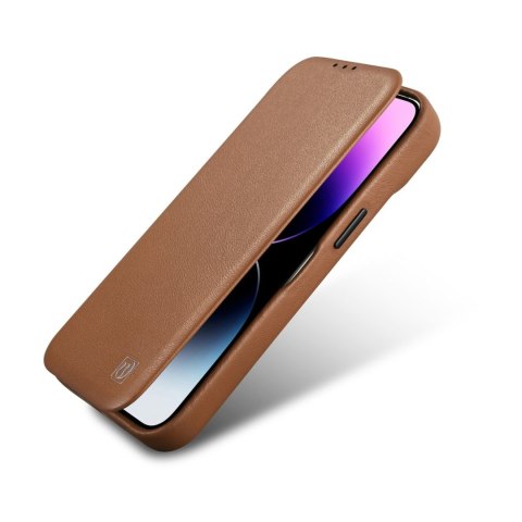 SKÓRZANE ETUI IPHONE 14 Z KLAPKĄ MAGNETYCZNE MAGSAFE CE PREMIUM LEATHER JASNY BRĄZ SKÓRZANE ETUI IPHONE 14 Z KLAPKĄ MAGNETYCZNE MAGSAFE CE PREMIUM LEATHER JASNY BRĄZ