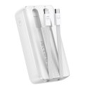 MINI POWERBANK 10000MAH Z WBUDOWANYMI KABLAMI JR-PBC06 30W BIAŁY