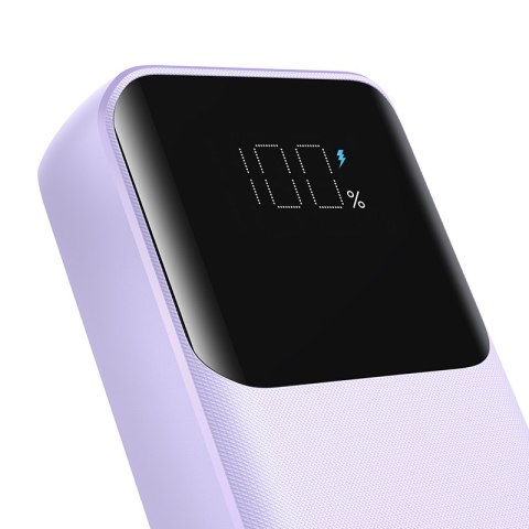 MINI POWERBANK 20000MAH Z WBUDOWANYMI KABLAMI JR-PBC07 30W JASNO FIOLETOWY MINI POWERBANK 20000MAH Z WBUDOWANYMI KABLAMI JR-PBC07 30W JASNO FIOLETOWY