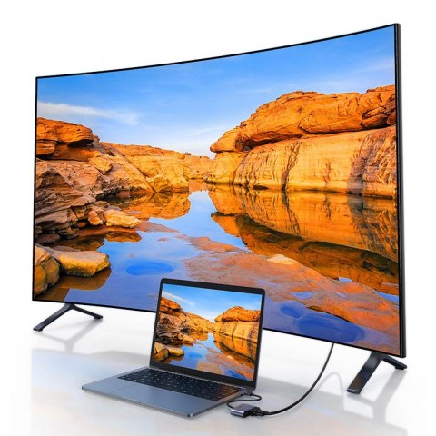 PRZEJŚCIÓWKA ADAPTER USB - HDMI + VGA SZARA PRZEJŚCIÓWKA ADAPTER USB - HDMI + VGA SZARA