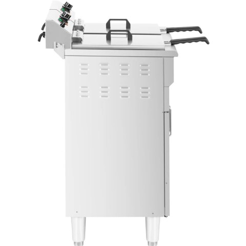 FRYTOWNICA ELEKTRYCZNA PODWÓJNA WOLNOSTOJĄCA Z SZAFKĄ 400 V 10000 W 26 L FRYTOWNICA ELEKTRYCZNA PODWÓJNA WOLNOSTOJĄCA Z SZAFKĄ 400 V 10000 W 26 L