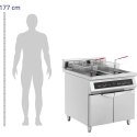 FRYTOWNICA INDUKCYJNA PODWÓJNA Z SZAFKĄ 2 X 30 L 60-190 C 380 V 20000 W