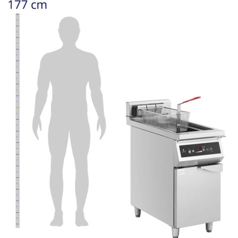 FRYTOWNICA INDUKCYJNA WOLNOSTOJĄCA Z SZAFKĄ 30 L 60-190 C 380 V 10000 W FRYTOWNICA INDUKCYJNA WOLNOSTOJĄCA Z SZAFKĄ 30 L 60-190 C 380 V 10000 W