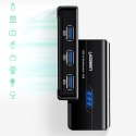 HUB ADAPTER SIECIOWY USB-A - RJ45 1000 MBPS / 3X USB 3.0 CZARNY