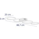 LAMPA SUFITOWA NOWOCZESNA LED Z PILOTEM - 4 BIAŁE OKRĘGI