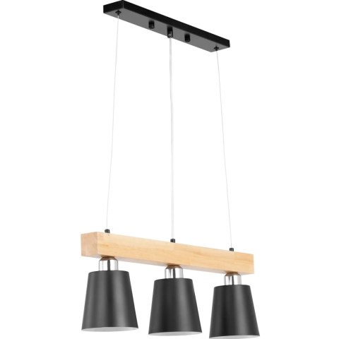 LAMPA SUFITOWA WISZĄCA 3 PUNKTOWA E27 - DREWNIANA BELKA LAMPA SUFITOWA WISZĄCA 3 PUNKTOWA E27 - DREWNIANA BELKA