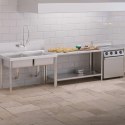 STÓŁ BLAT ROBOCZY CENTRALNY STALOWY Z PÓŁKĄ 150 X 60 CM DO 230 KG