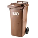 POJEMNIK KUBEŁ NA BIO ODPADY I ŚMIECI SPOŻYWCZE ATESTY EUROPLAST AUSTRIA - BRĄZOWY 120L