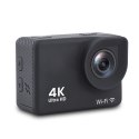 KAMERA SPORTOWA 4K FULL HD WI-FI 16MPX WODOODPORNA SZEROKOKĄTNA + AKCESORIA CZARNA
