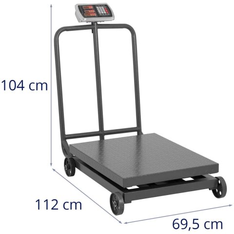 WAGA PLATFORMOWA PRZEMYSŁOWA NA KÓŁKACH LED 1000 KG / 200 G WAGA PLATFORMOWA PRZEMYSŁOWA NA KÓŁKACH LED 1000 KG / 200 G