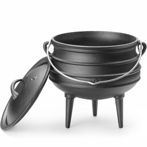 KOCIOŁEK ŻELIWNY GARNEK MYŚLIWSKI NAD OGNISKO DO ZUP GULASZY ŚR. 245 X 280 MM 6 L KOCIOŁEK ŻELIWNY GARNEK MYŚLIWSKI NAD OGNISKO DO ZUP GULASZY ŚR. 245 X 280 MM 6 L