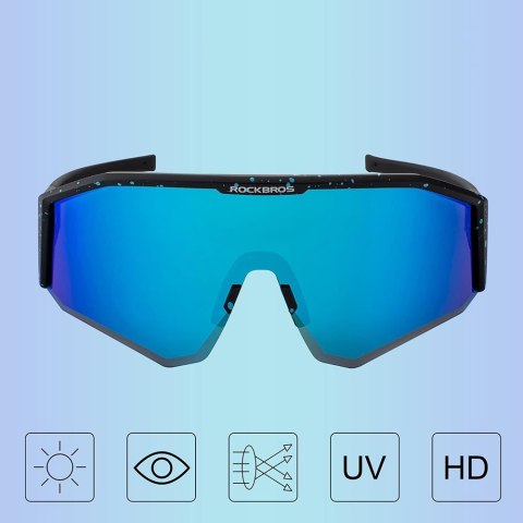 OKULARY ROWEROWE Z POLARYZACJĄ I FILTREM UV 400 CZARNE OKULARY ROWEROWE Z POLARYZACJĄ I FILTREM UV 400 CZARNE