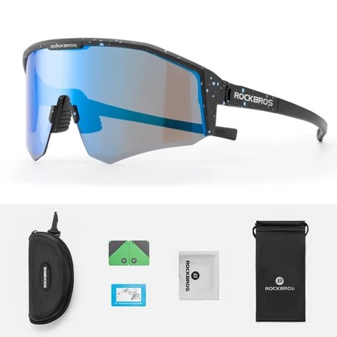 OKULARY ROWEROWE Z POLARYZACJĄ I FILTREM UV 400 CZARNE OKULARY ROWEROWE Z POLARYZACJĄ I FILTREM UV 400 CZARNE