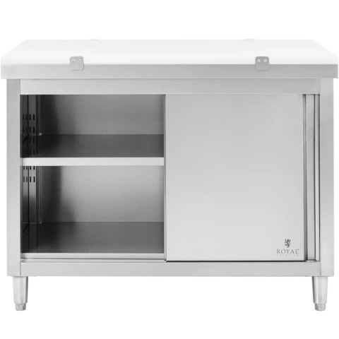 SZAFKA GASTRONOMICZNA WOLNOSTOJĄCA Z DESKĄ DO KROJENIA STAL 120 X 70 CM SZAFKA GASTRONOMICZNA WOLNOSTOJĄCA Z DESKĄ DO KROJENIA STAL 120 X 70 CM