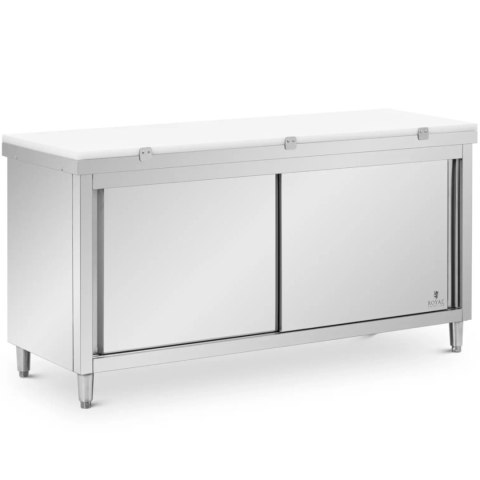 SZAFKA GASTRONOMICZNA WOLNOSTOJĄCA Z DESKĄ DO KROJENIA STAL 180 X 60 CM SZAFKA GASTRONOMICZNA WOLNOSTOJĄCA Z DESKĄ DO KROJENIA STAL 180 X 60 CM