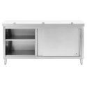 SZAFKA GASTRONOMICZNA WOLNOSTOJĄCA Z DESKĄ DO KROJENIA STAL 180 X 60 CM