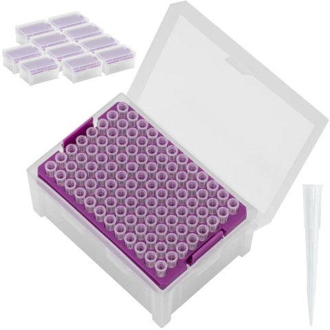 KOŃCÓWKI DO PIPET 200 UL BEZ DNAZY/RNAZY - ZESTAW 10 X 96 SZT. KOŃCÓWKI DO PIPET 200 UL BEZ DNAZY/RNAZY - ZESTAW 10 X 96 SZT.