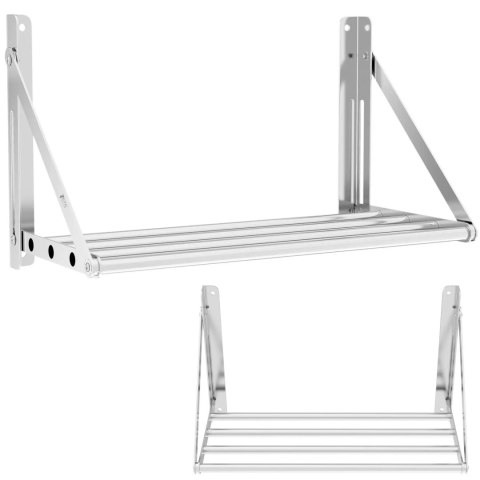 PÓŁKA ŚCIENNA WISZĄCA RURKOWA SKŁADANA STAL 60 X 30 CM PÓŁKA ŚCIENNA WISZĄCA RURKOWA SKŁADANA STAL 60 X 30 CM