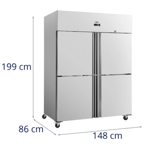 SZAFA CHŁODNICZA 4 DRZWIOWA NA KÓŁKACH 2-8C 1001 L 86X148X199 CM SZAFA CHŁODNICZA 4 DRZWIOWA NA KÓŁKACH 2-8C 1001 L 86X148X199 CM