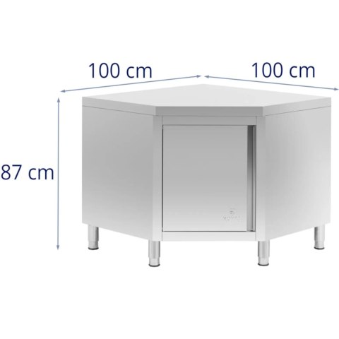 SZAFA GASTRONOMICZNA NAROŻNA STAL 100 X 100 X 87 CM SZAFA GASTRONOMICZNA NAROŻNA STAL 100 X 100 X 87 CM