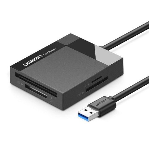 Czytnik kart pamięci SD / micro SD / CF / MS wtyczka USB 3.0 1m - czarny Czytnik kart pamięci SD / micro SD / CF / MS wtyczka USB 3.0 1m - czarny