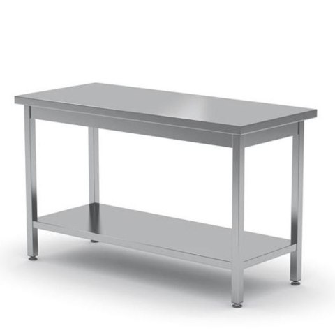 STÓŁ BLAT ROBOCZY DO KUCHNI CENTRALNY STALOWY Z PÓŁKĄ 180X60CM - HENDI 811559 STÓŁ BLAT ROBOCZY DO KUCHNI CENTRALNY STALOWY Z PÓŁKĄ 180X60CM - HENDI 811559
