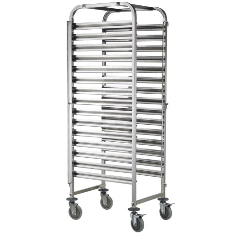 WÓZEK STALOWY DO TRANSPORTU TAC BLACH PIEKARNICZYCH 15 X 60X40CM - HENDI 810651