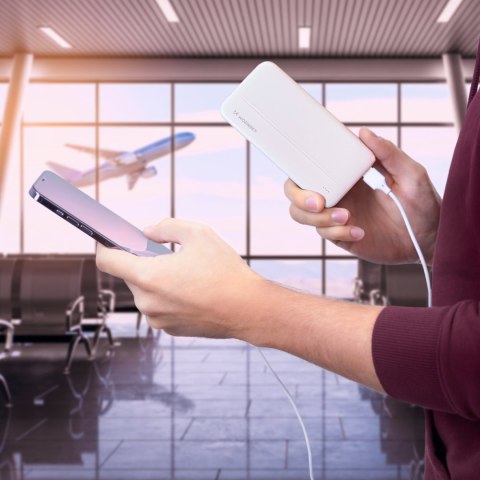 Powerbank Li-Po 10000mAh 2xUSB biały Powerbank Li-Po 10000mAh 2xUSB biały