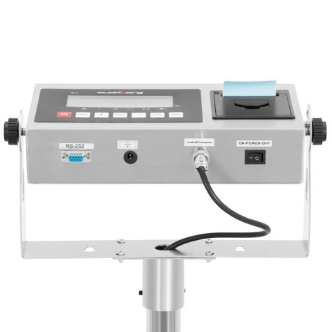 Waga platformowa z drukarką etykiet LCD 100 x 100 cm 600 kg / 50 g Waga platformowa z drukarką etykiet LCD 100 x 100 cm 600 kg / 50 g