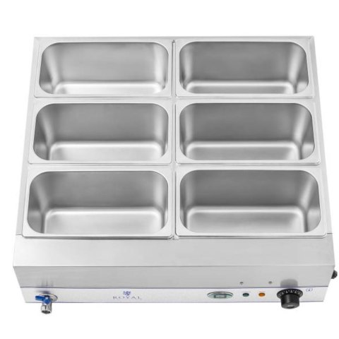 BEMAR PODGRZEWACZ WODNY NA PODSTAWIE STALOWEJ 6 X GN 1/3 2000W 230V BEMAR PODGRZEWACZ WODNY NA PODSTAWIE STALOWEJ 6 X GN 1/3 2000W 230V