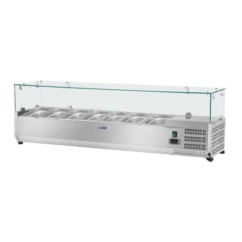 NADSTAWA CHŁODNICZA ZE SZKLANĄ OSŁONĄ 7X GN1/4 160CM NADSTAWA CHŁODNICZA ZE SZKLANĄ OSŁONĄ 7X GN1/4 160CM