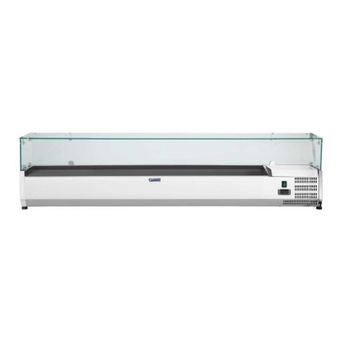NADSTAWA CHŁODNICZA ZE SZKLANĄ OSŁONĄ 9X GN1/4 180CM NADSTAWA CHŁODNICZA ZE SZKLANĄ OSŁONĄ 9X GN1/4 180CM