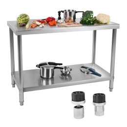 STÓŁ BLAT KUCHENNY ROBOCZY CENTRALNY ZE STALI NIERDZEWNEJ 120X60CM