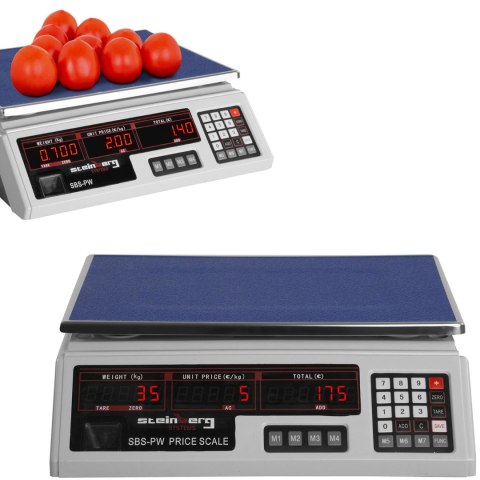 WAGA SKLEPOWA HANDLOWA CENOWA BIAŁA 30KG / 2G WAGA SKLEPOWA HANDLOWA CENOWA BIAŁA 30KG / 2G