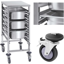 WÓZEK GASTRONOMICZNY TRANSPORTOWY DO POJEMNIKÓW 7X GN1/1 NOŚNOŚĆ DO 50KG