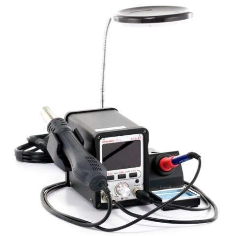 STACJA LUTOWNICZA KOLBOWA HOT AIR 70W LCD S-LS-45 S - ZESTAW 21EL. STACJA LUTOWNICZA KOLBOWA HOT AIR 70W LCD S-LS-45 S - ZESTAW 21EL.