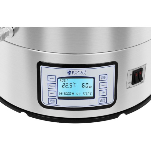 KOCIOŁ WARZELNY ZACIERNY DO PRODUKCJI PIWA STAL NIERDZEWNA 2500W LCD 60L KOCIOŁ WARZELNY ZACIERNY DO PRODUKCJI PIWA STAL NIERDZEWNA 2500W LCD 60L