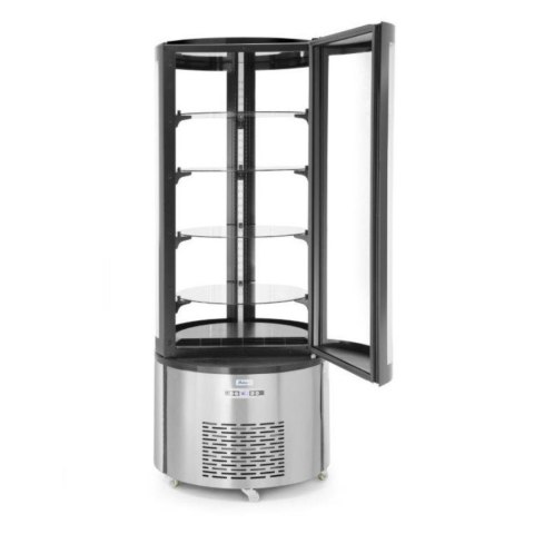 WITRYNA CHŁODNICZA CUKIERNICZA OKRĄGŁA 4 PÓŁKI LED 360L WITRYNA CHŁODNICZA CUKIERNICZA OKRĄGŁA 4 PÓŁKI LED 360L
